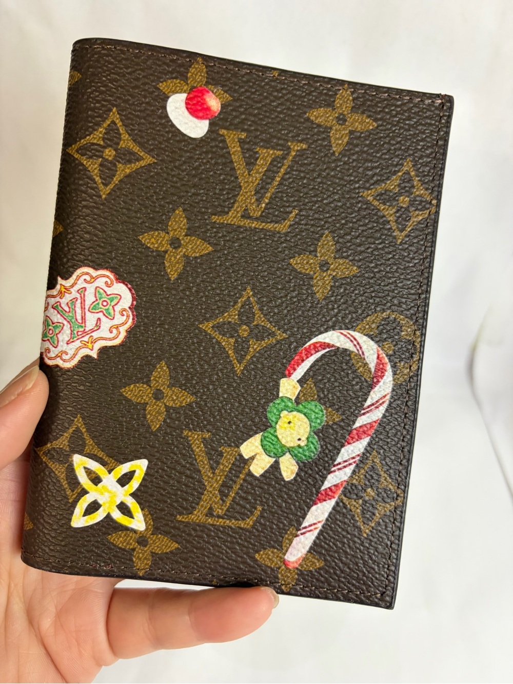Louis Vuitton Brown Monogram Festive Passport/Card Holder